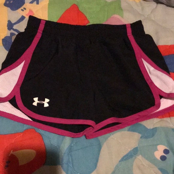 Under Armour Heat Gear Athletic Shorts Pink Plaid - Picture 11 of 15
